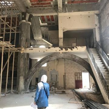 Visiting a ruined building in Homs 2018 - Source Majd Murad